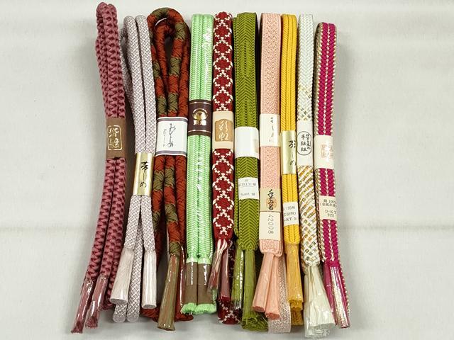 平和屋着物●和装小物　帯締め10本セット　高麗組　笹浪組　御岳組　鴨川組　東急百貨店扱い　逸品　未使用　CABK4974qe