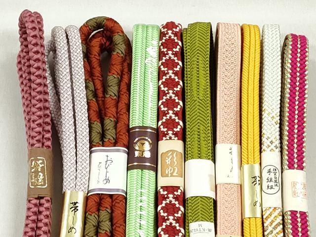 平和屋着物●和装小物　帯締め10本セット　高麗組　笹浪組　御岳組　鴨川組　東急百貨店扱い　逸品　未使用　CABK4974qe