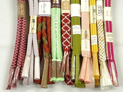 平和屋着物●和装小物　帯締め10本セット　高麗組　笹浪組　御岳組　鴨川組　東急百貨店扱い　逸品　未使用　CABK4974qe