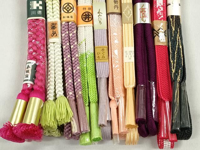 平和屋着物●和装小物　帯締め10本セット　高麗組　笹沼組　伊勢丹扱い　松坂屋扱い　逸品　未使用　CABK4976qe