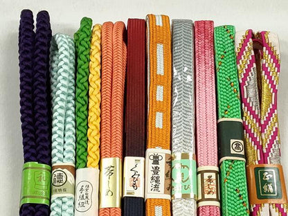 平和屋着物●和装小物　帯締め10本セット　高麗組　笹浪組　角八つ組　金銀糸　高島屋扱い　逸品　未使用　CABK4979qe