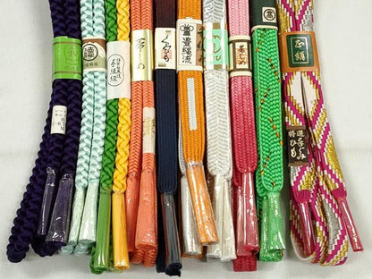平和屋着物●和装小物　帯締め10本セット　高麗組　笹浪組　角八つ組　金銀糸　高島屋扱い　逸品　未使用　CABK4979qe