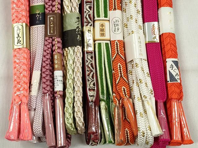 平和屋着物●和装小物　帯締め10本セット　御岳組　礼装用　めいくやまと　金銀糸　逸品　未使用　CABK4980qe