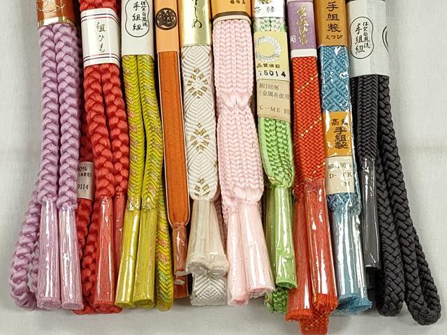 平和屋着物●和装小物　帯締め10本セット　唐組　大和組　奈良組　礼装用　金糸　三越扱い　逸品　未使用　CABK4981qe