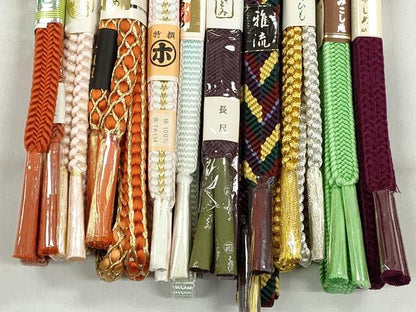 平和屋着物●和装小物　帯締め10本セット　笹浪組　平源氏組　礼装用　金銀糸　逸品　未使用　CABK4984qe
