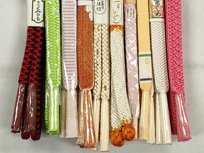 平和屋着物●和装小物　帯締め10本セット　高麗組　平源氏組　鴨川組　金糸　三越・大丸扱い　逸品　未使用　CABK4985qe