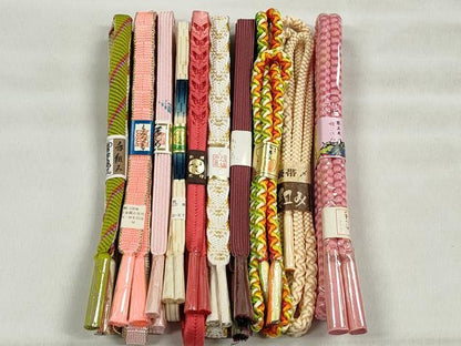 平和屋着物●和装小物　帯締め10本セット　高麗組　唐組　大和組　礼装用　逸品　未使用　CABK4991qe