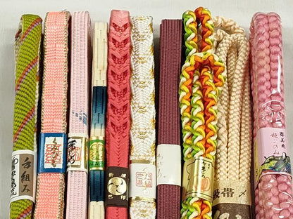 平和屋着物●和装小物　帯締め10本セット　高麗組　唐組　大和組　礼装用　逸品　未使用　CABK4991qe