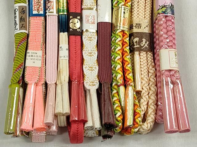 平和屋着物●和装小物　帯締め10本セット　高麗組　唐組　大和組　礼装用　逸品　未使用　CABK4991qe