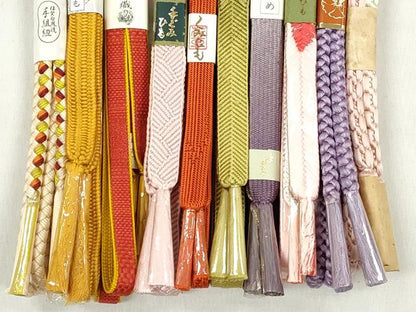 平和屋着物●和装小物　帯締め10本セット　高麗組　笹浪組　大和組　金銀糸　さが美・高島屋扱い　逸品　未使用　CABK5000qe