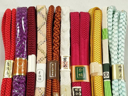 平和屋着物●和装小物　帯締め10本セット　唐組　角八つ組　礼装用　めいくやまと　金糸　高島屋扱い　逸品　未使用　CABK5003qe