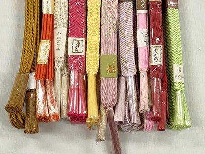 平和屋着物●和装小物　帯締め10本セット　高麗組　笹浪組　畝組　長尺　金銀糸　高島屋扱い　逸品　未使用　CABK5004qe