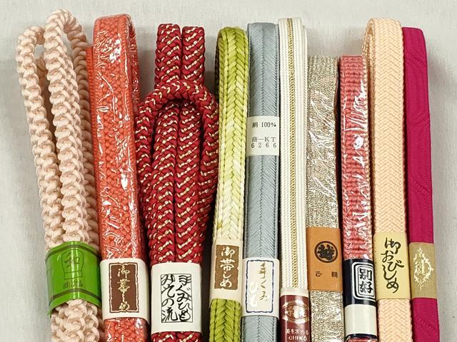 平和屋着物●和装小物　帯締め10本セット　高麗組　大和組　礼装用　金銀糸　三越扱い　逸品　未使用　CABK5005qe