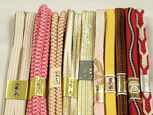 平和屋着物●和装小物　帯締め10本セット　礼装用　冠組　平源氏組　金糸　高島屋扱い　逸品　未使用　CABK5063qe