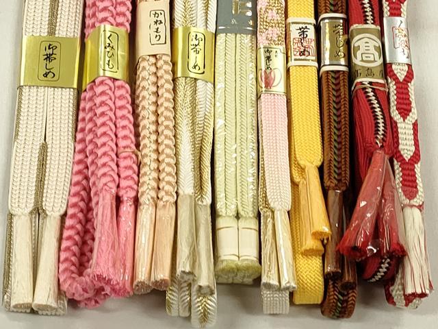 平和屋着物●和装小物　帯締め10本セット　礼装用　冠組　平源氏組　金糸　高島屋扱い　逸品　未使用　CABK5063qe