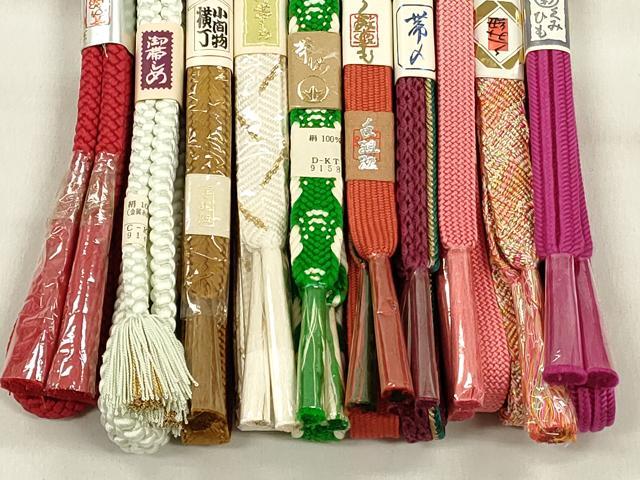 平和屋着物●和装小物　帯締め10本セット　礼装用　高麗組　笹浪組　大和組　金糸　逸品　未使用　CABK5065qe