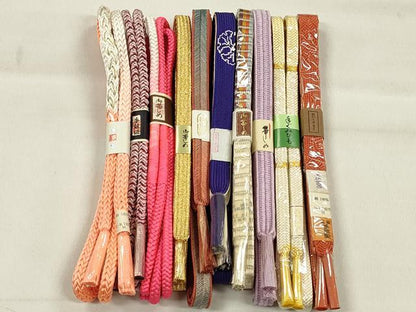 平和屋着物●和装小物　帯締め10本セット　礼装用　高麗組　大和組　鴨川組　めいくやまと　金銀糸　逸品　未使用　CABK5066qe