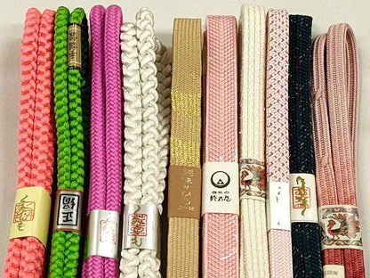 平和屋着物●和装小物　帯締め10本セット　西陣　礼装用　高麗組　笹浪組　金銀糸　鈴乃屋扱い　逸品　未使用　CABK5068qe
