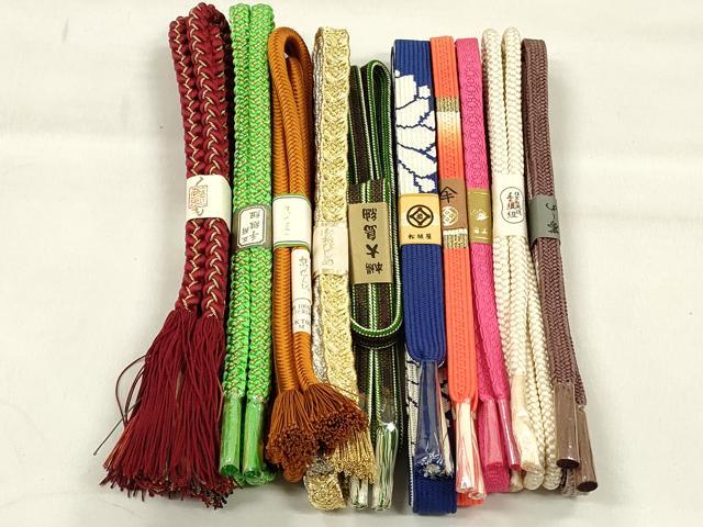 平和屋着物●和装小物　帯締め10本セット　礼装用　高麗組　奈良組　大島紬　金銀糸　松坂屋扱い　逸品　未使用　CABK5069qe