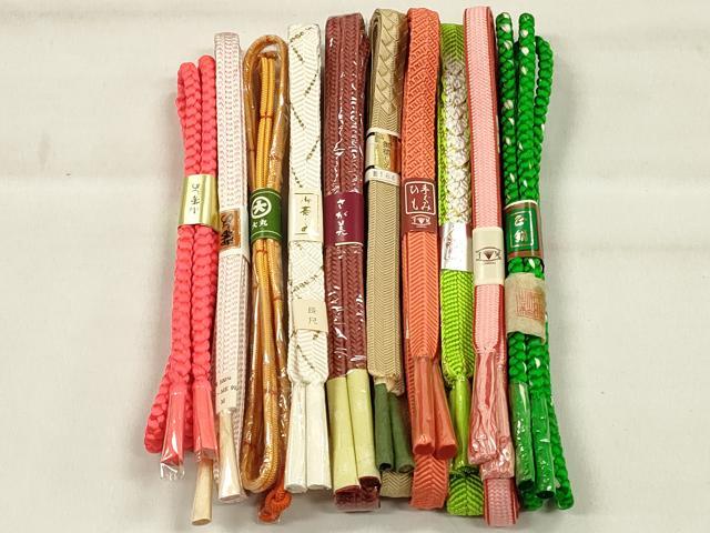 平和屋着物●和装小物　帯締め10本セット　礼装用　冠組　笹浪組　金糸　さが美扱い　大丸扱い　逸品　未使用　CABK5070qe