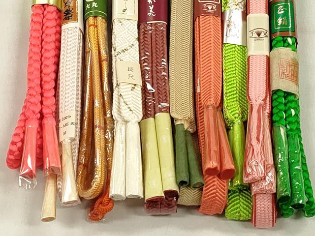 平和屋着物●和装小物　帯締め10本セット　礼装用　冠組　笹浪組　金糸　さが美扱い　大丸扱い　逸品　未使用　CABK5070qe