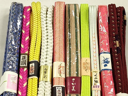 平和屋着物●和装小物　帯締め10本セット　御岳組　大和組　金糸　さが美扱い　逸品　未使用　CABK5071qe