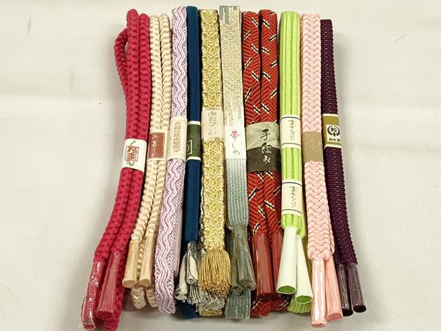 平和屋着物●和装小物　帯締め10本セット　礼装用　高麗組　笹浪組　大和組　金銀糸　高島屋扱い　逸品　未使用　CABK5073qe