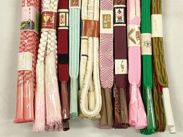 平和屋着物●和装小物　帯締め10本セット　礼装用　高麗組　唐組　奈良組　金糸　逸品　未使用　CABK5074qe