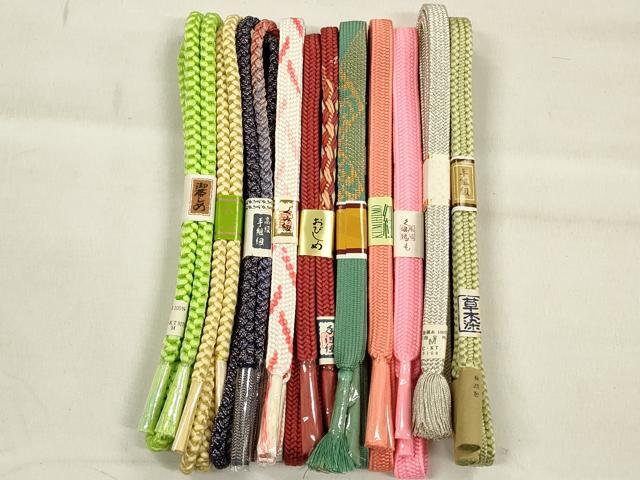 平和屋着物●和装小物　帯締め10本セット　礼装用　高麗組　御岳組　草木染　金銀糸　逸品　未使用　CABK5076qe