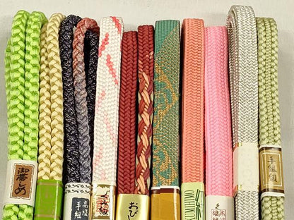 平和屋着物●和装小物　帯締め10本セット　礼装用　高麗組　御岳組　草木染　金銀糸　逸品　未使用　CABK5076qe