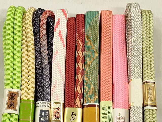 平和屋着物●和装小物　帯締め10本セット　礼装用　高麗組　御岳組　草木染　金銀糸　逸品　未使用　CABK5076qe