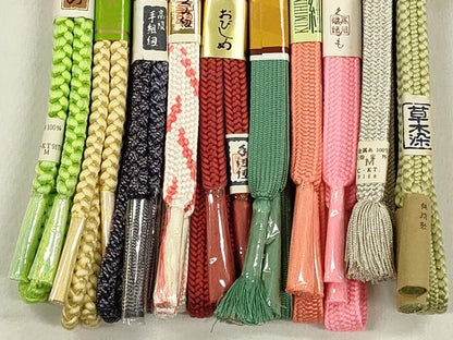 平和屋着物●和装小物　帯締め10本セット　礼装用　高麗組　御岳組　草木染　金銀糸　逸品　未使用　CABK5076qe