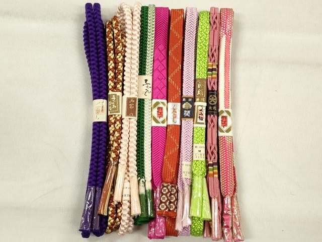 平和屋着物●和装小物　帯締め10本セット　高麗組　笹浪組　金糸　大丸扱い　逸品　未使用　CABK5077qe