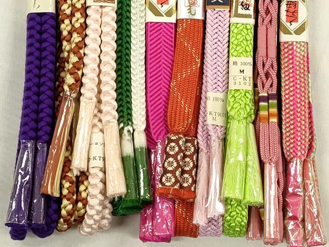 平和屋着物●和装小物　帯締め10本セット　高麗組　笹浪組　金糸　大丸扱い　逸品　未使用　CABK5077qe