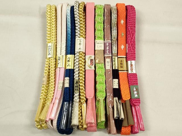 平和屋着物●和装小物　帯締め10本セット　礼装用　高麗組　唐組　奈良組　金糸　逸品　未使用　CABK5079qe