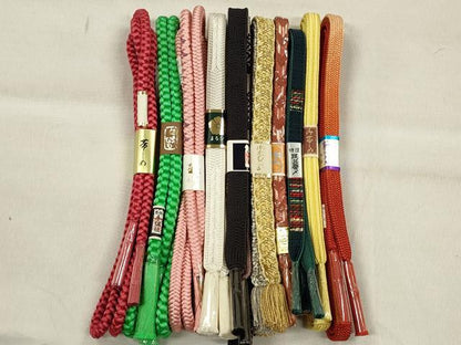 平和屋着物●和装小物　帯締め10本セット　礼装用　高麗組　奈良組　金銀糸　逸品　未使用　CABK5080qe