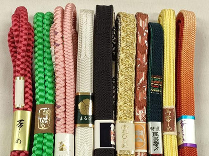 平和屋着物●和装小物　帯締め10本セット　礼装用　高麗組　奈良組　金銀糸　逸品　未使用　CABK5080qe