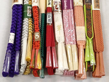 平和屋着物●和装小物　帯締め10本セット　礼装用　冠組　笹浪組　金銀糸　さが美扱い　逸品　未使用　CABK5082qe