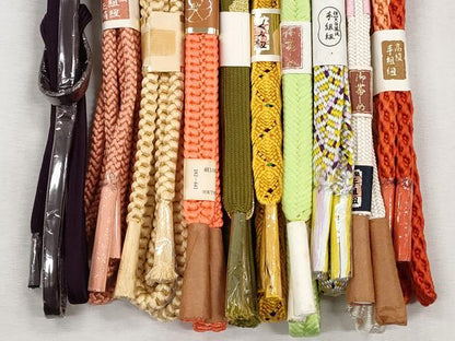 平和屋着物●和装小物　帯締め10本セット　高麗組　唐組　大和組　金糸　三越扱い　逸品　未使用　CABK5084qe