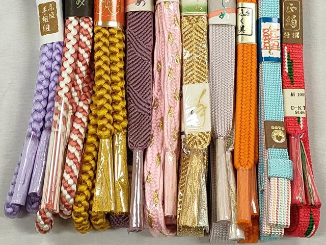平和屋着物●和装小物　帯締め10本セット　礼装用　高麗組　笹浪組　金銀糸　そごう扱い　逸品　未使用　CABK5085qe