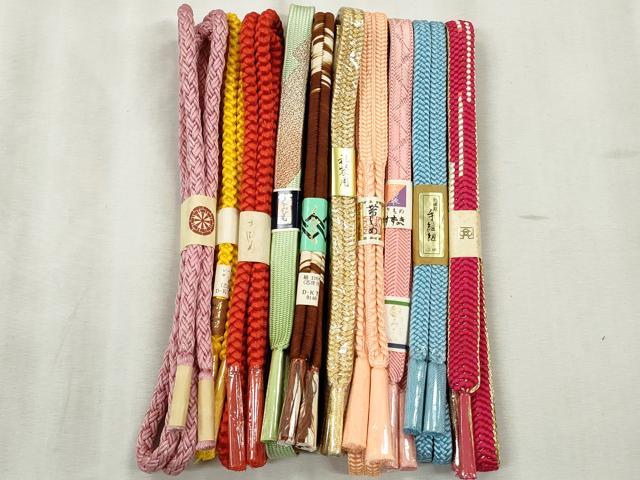 平和屋着物●和装小物　帯締め10本セット　礼装用　高麗組　大和組　金糸　逸品　未使用　CABK5087qe