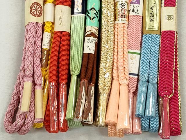 平和屋着物●和装小物　帯締め10本セット　礼装用　高麗組　大和組　金糸　逸品　未使用　CABK5087qe
