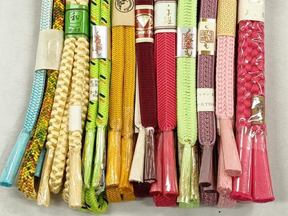 平和屋着物●和装小物　帯締め10本セット　笹浪組　奈良組　金糸　逸品　未使用　CABK5089qe