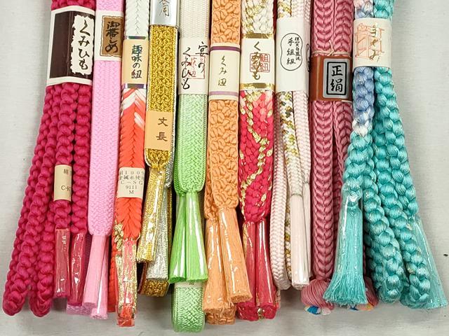 平和屋着物●和装小物　帯締め10本セット　礼装用　高麗組　大和組　金銀糸　長尺　逸品　未使用　CABK5090qe