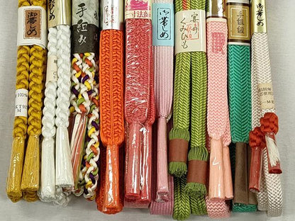 平和屋着物●和装小物　帯締め10本セット　高麗組　金糸　逸品　未使用　CABK5092qe