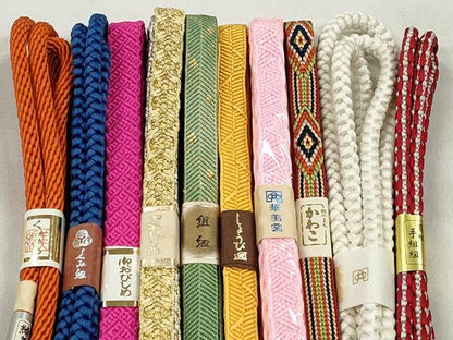平和屋着物●和装小物　帯締め10本セット　礼装用　笹浪組　金銀糸　逸品　未使用　CABK5094qe