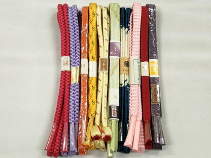 平和屋着物●和装小物　帯締め10本セット　高麗組　奈良組　金糸　三越扱い　逸品　未使用　CABK5095qe