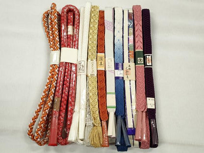 平和屋着物●和装小物　帯締め10本セット　礼装用　高麗組　唐組　笹浪組　金銀糸　高島屋扱い　逸品　未使用　CABK5096qe