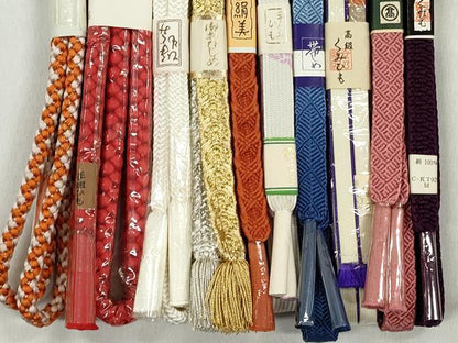 平和屋着物●和装小物　帯締め10本セット　礼装用　高麗組　唐組　笹浪組　金銀糸　高島屋扱い　逸品　未使用　CABK5096qe