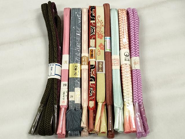 平和屋着物●和装小物　帯締め10本セット　高麗組　大和組　草木染　鈴乃屋扱い　逸品　未使用　CABK5099qe